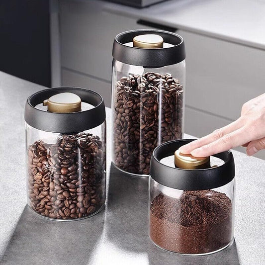 3PCS Glass Jar Set Kitchen Storage Containers