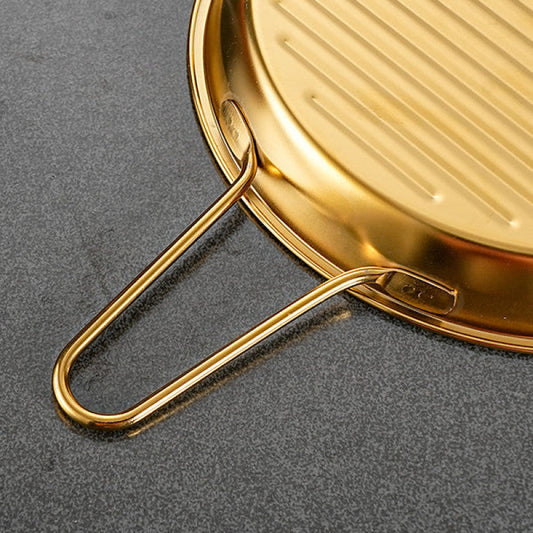Stainless Steel Golden Serving Plate Luxury Serving Tray