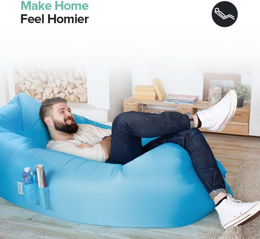 Air Lounger Inflatable Beach Chair – Portable Air Bed for Beach & Camping