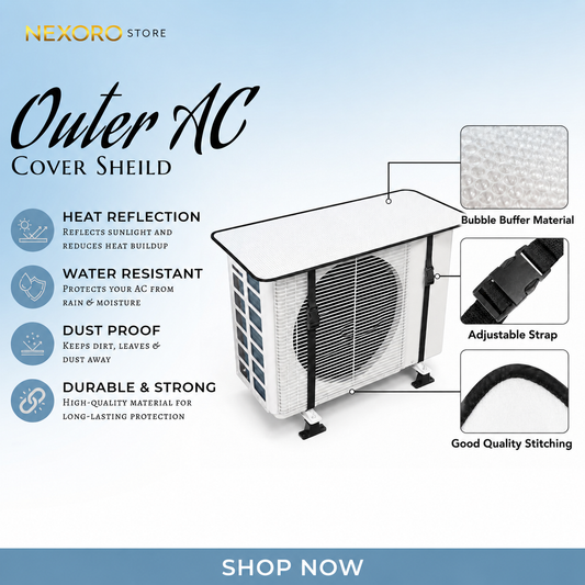 AC Outdoor Unit Protector Aluminium Cover With Straps