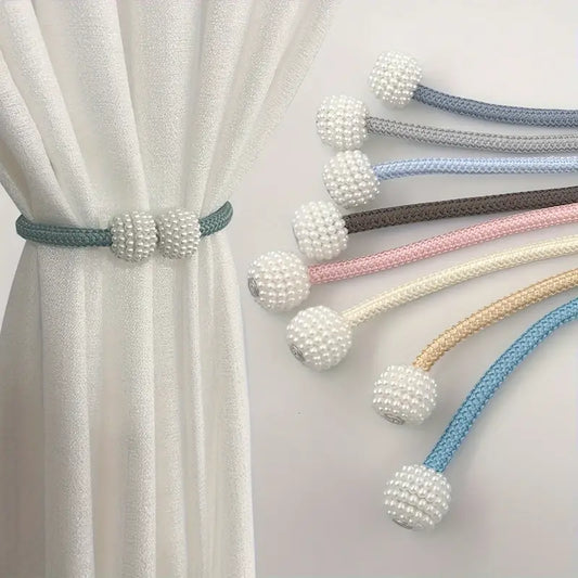 𝐌𝐚𝐠𝐧𝐞𝐭𝐢𝐜 𝐏𝐞𝐚𝐫𝐥 𝐂𝐮𝐫𝐭𝐚𝐢𝐧 𝐓𝐢𝐞𝐛𝐚𝐜𝐤𝐬 – 𝐄𝐥𝐞𝐠𝐚𝐧𝐭 𝐂𝐮𝐫𝐭𝐚𝐢𝐧 𝐇𝐨𝐥𝐝𝐛𝐚𝐜𝐤𝐬 (𝐑𝐚𝐧𝐝𝐨𝐦 𝐂𝐨𝐥𝐨𝐫)